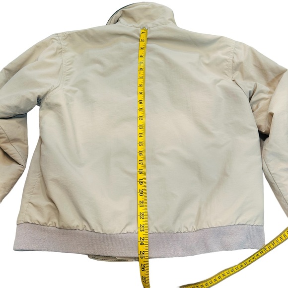 Eddie Bauer beige, tan with green fleece jacket men’s or unisex Sz s - Picture 10 of 13